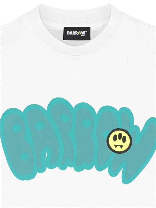Completo unisex Barrow Kids bianco e nero con t-shirt e bermuda BARROW KIDS | JUTB032002/13